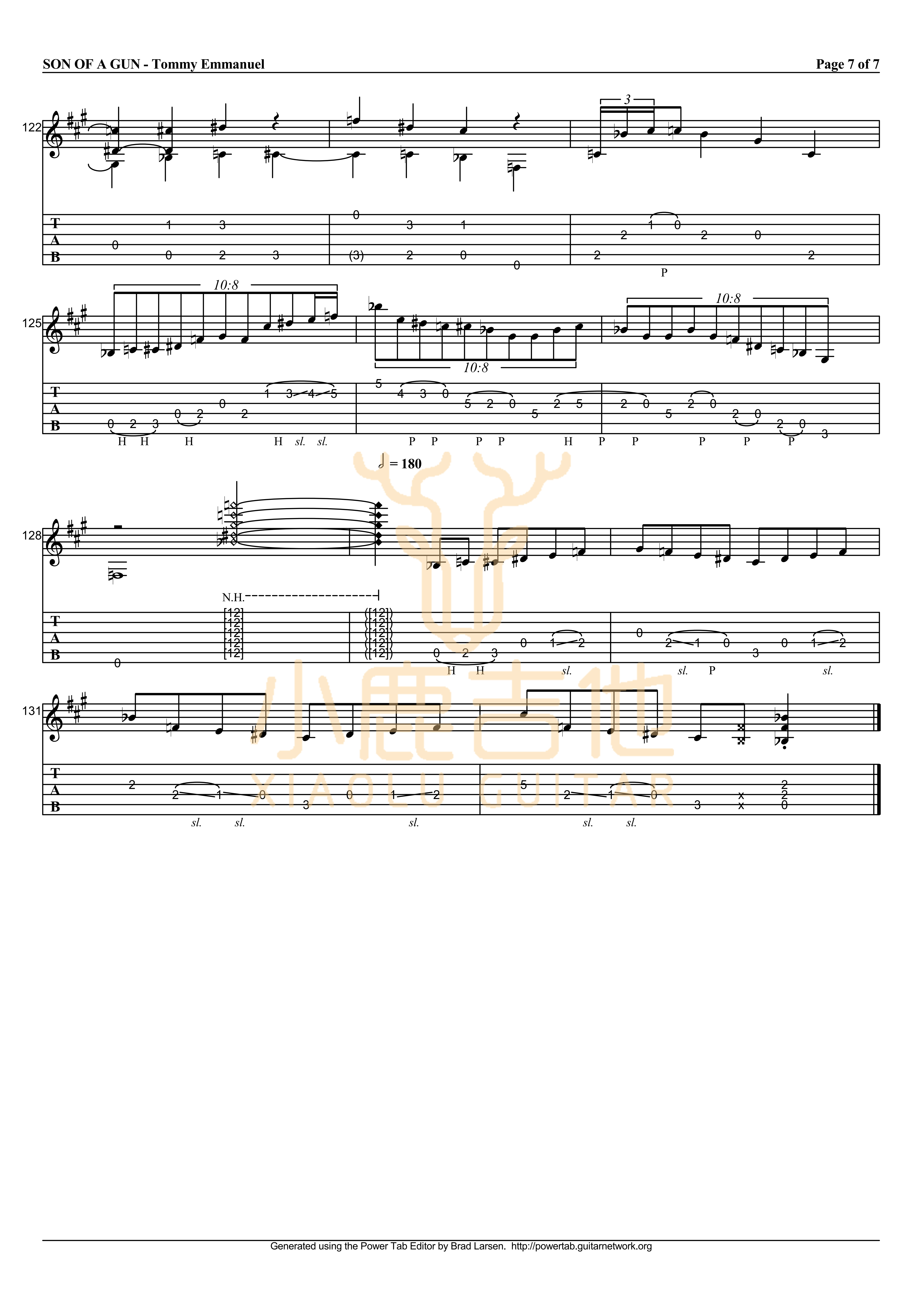 SON OF A GUN-Tommy Emmanuel指弹吉他谱(小鹿吉他)7