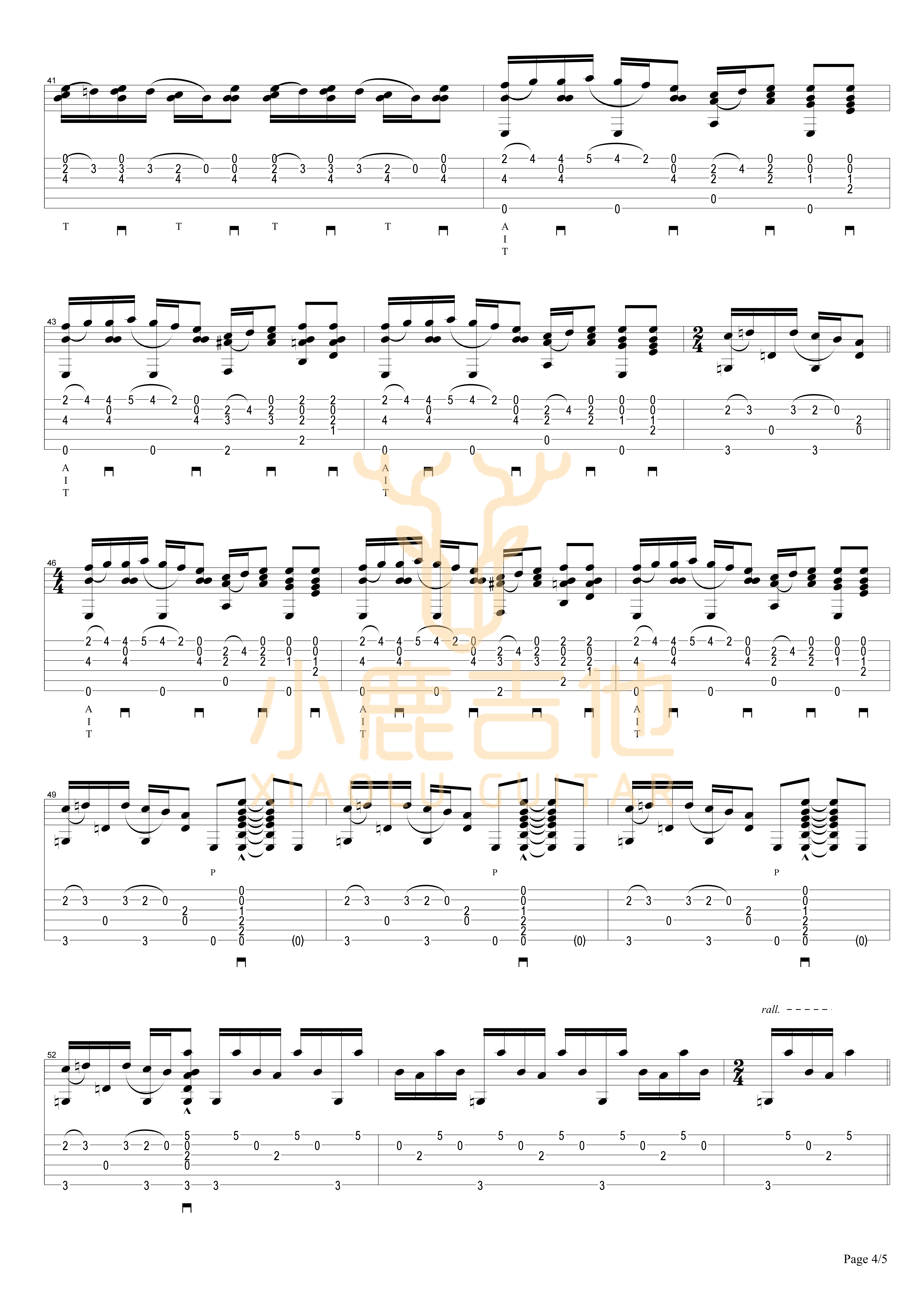 THE JOLLY SWAGMAN-Tommy Emmanuel指弹吉他谱（小鹿吉他）4