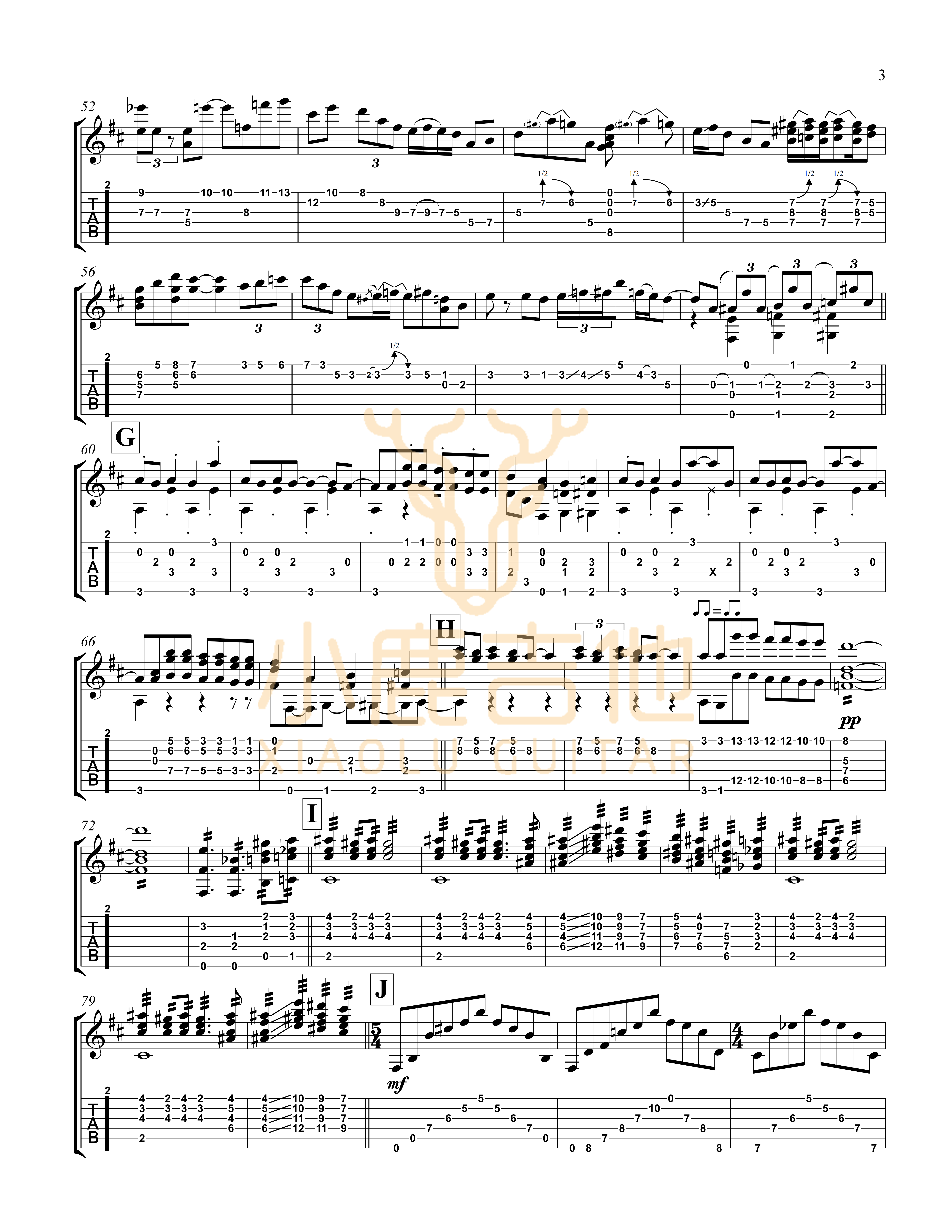 Winnie the Pooh-Tommy Emmanuel指弹吉他谱(小鹿吉他)3